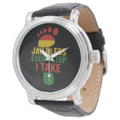 Jah Bless Every Step I take Rastafarian Flag Rasta Horloge (Gekanteld)