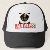 Jah Bless - Haile Selassie - Rasta Trucker Cap (Voorkant)