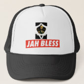 Jah Bless - Haile Selassie - Rasta Trucker Cap (Voorkant)