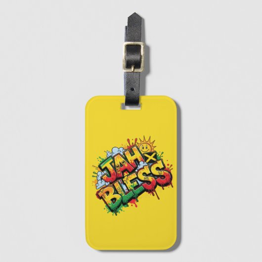 Jah Bless Reggae Bagagelabel (Voorkant (verticaal))