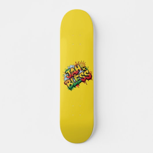 Jah Bless Reggae Persoonlijk Skateboard (Voorkant)