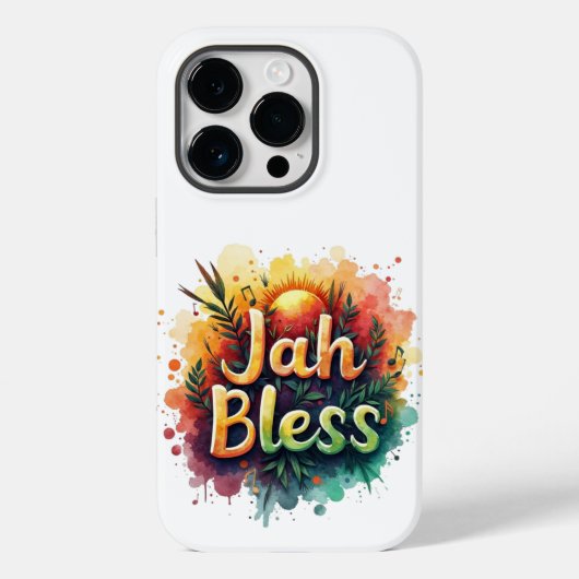 Jah Bless Reggae Watercolor Case – Rasta Vibes  (Achterkant)