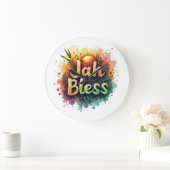 Jah Bless Reggae Watercolor Grote Klok (Huis)