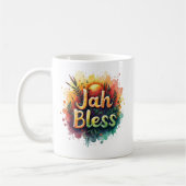 Jah Bless Reggae Watercolor Koffiemok (Links)