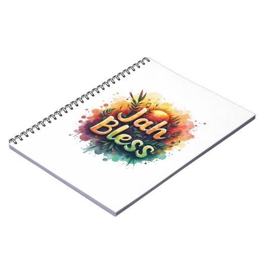 Jah Bless Reggae Watercolor Notitieboek (Linkerzijde)