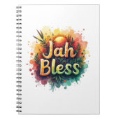 Jah Bless Reggae Watercolor Notitieboek (Voorkant)