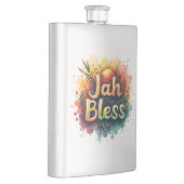 Jah Bless Reggae Watercolor Stainless Steel Flask Flacon (Rechts)