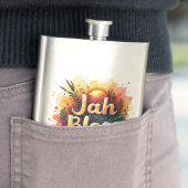 Jah Bless Reggae Watercolor Stainless Steel Flask Flacon (Voorbeeld)