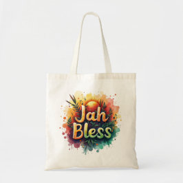 Jah Bless Reggae Watercolor Tote Bag