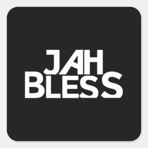 Jah bless vierkante sticker