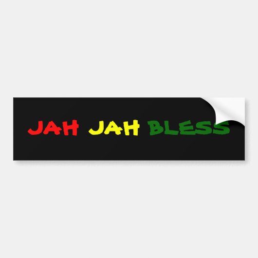 JAH JAH BLESS BUMPERSTICKER (Voorkant)