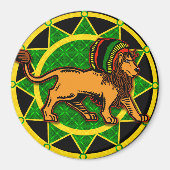 Jah King Dredlock Lion Magneet (Voorkant)