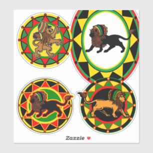 Jah King Rasta Lion Collectie 2 Art Stickers