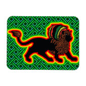Jah King Rasta Lion Magneet (Horizontaal)