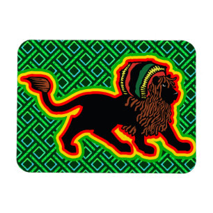 Jah King Rasta Lion Magneet