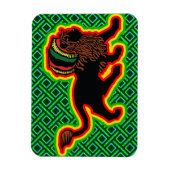 Jah King Rasta Lion Magneet (Verticaal)