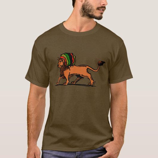 Jah King Rasta Lion T-shirt (Voorkant)