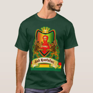 Jah King Rastafari Crest T-shirt