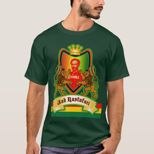 Jah King Rastafari Crest T-shirt (Voorkant)