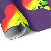 Jah love on paars cadeaupapier (Rol Hoek)