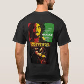 JAH RASTAFARI & BLACK MESSIAH Basic Donker T-shirt (Achterkant)