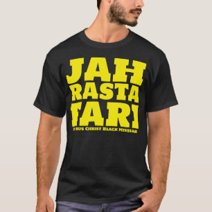 JAH RASTAFARI & BLACK MESSIAH Basis Donkere T-Shir T-shirt