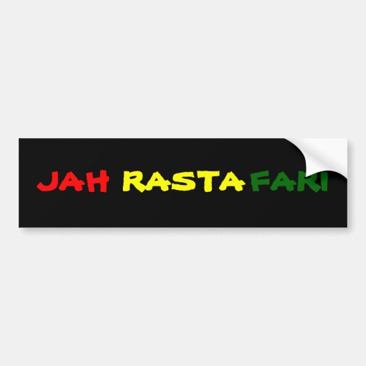 JAH RASTAFARI BUMPERSTICKER (Voorkant)