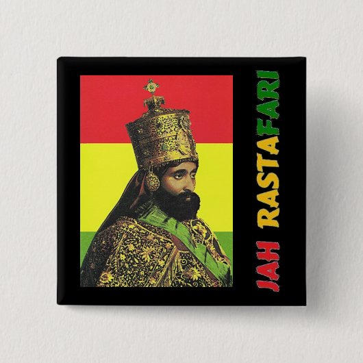 Jah Rastafari Button (Voorkant)