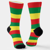Jah Rastafari Haile Selassie I HIM Jah Bless Socks Sokken (Gebogen)