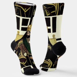 Jah Rastafari Haile Selassie I HIM Rasta Socks Sokken