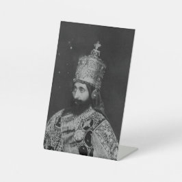 Jah Rastafari Haile Selassie Rasta Livity Roots Reclamebord Met Voetstuk