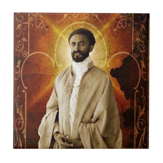 Jah Rastafari Haile Selassie Rasta Livity Roots  Tegeltje (Voorkant)