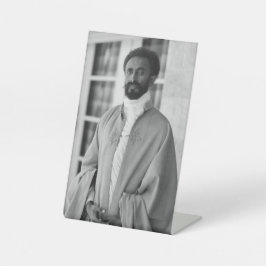 Jah Rastafari Haile Selassie Rasta Roots Reclamebord Met Voetstuk