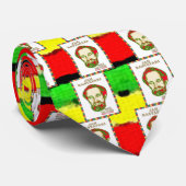 Jah Rastafari Haile Selassie Warrior Emperor Stropdas (Opgerold)
