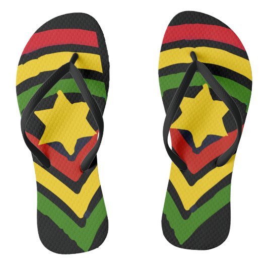 Jah Rastafari Jamaican Reggae Teenslippers (Voetbed)