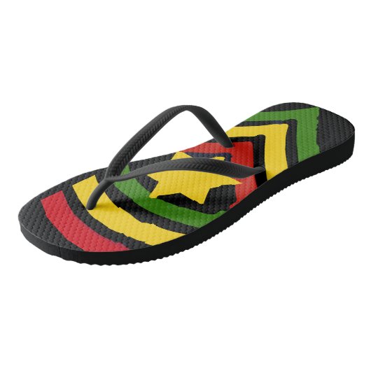 Jah Rastafari Jamaican Reggae Teenslippers (Schuin)