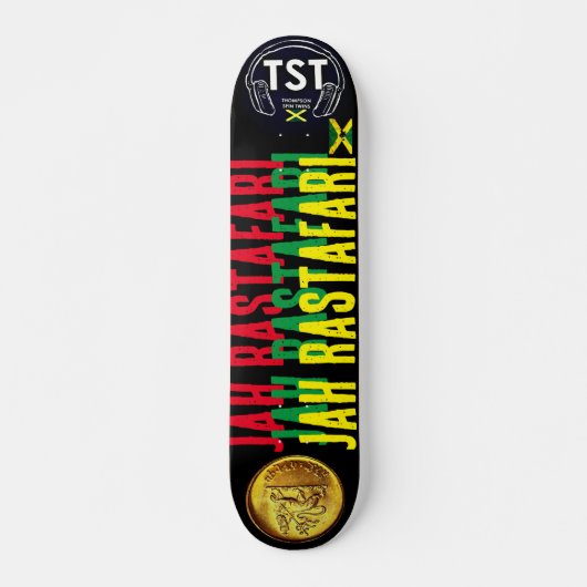 JAH RASTAFARI JMT 7 3/4" Skateboarddek Persoonlijk Skateboard (Voorkant)