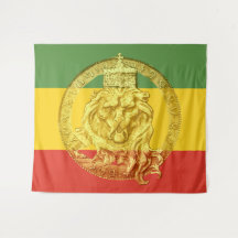 Jah Rastafari Lion Judah Wall Tapestry