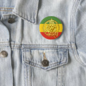 Jah Rastafari Lion of Judah Button (In situ)