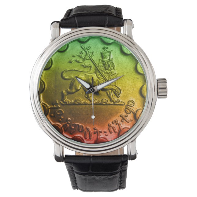Jah Rastafari Lion Watch Horloge (Voorkant)