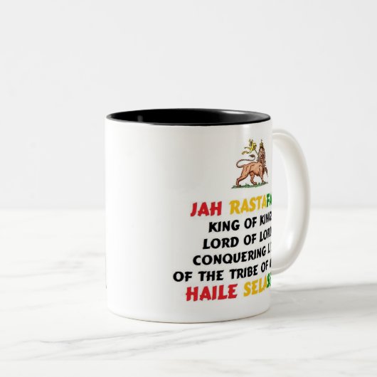 Jah Rastafari Mok - Zwart (Voorkant rechts)