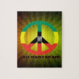 Jah Rastafari Peace Sign Selassie I Legpuzzel