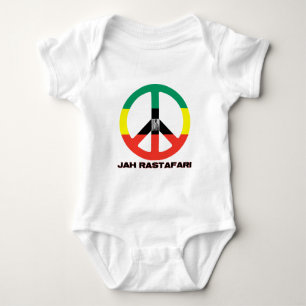 Jah Rastafari Peace Sign Selassie I Romper