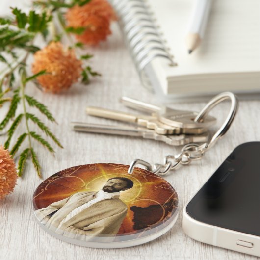 Jah Rastafari Rasta Livity INI One Love Roots Sleutelhanger (Voorkant Rechts)