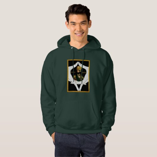  Jah Rastafari Rasta Reggae Haile Selassie Hoodie (Voorkant volledig)