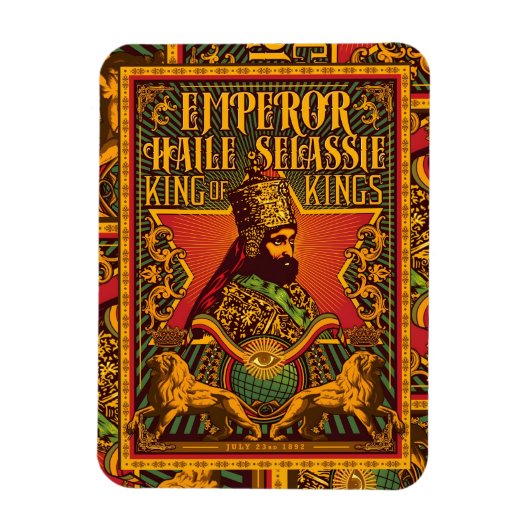 Jah Rastafari Selassie Rasta Reggae Afrika Roots Magneet (Verticaal)