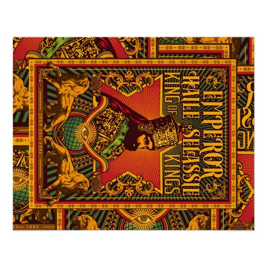 Jah Rastafari Selassie Rasta Reggae Afrika Roots Perfect Poster (Voorkant)