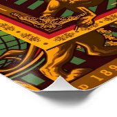Jah Rastafari Selassie Rasta Reggae Afrika Roots Perfect Poster (Hoek)
