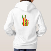 Jah Rastafari Vredesbord met Selassie Hoodie (Achterkant)