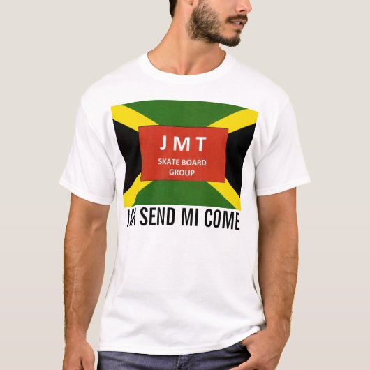 JAH STUUR ME MEE. Heren Basic T-Shirt (Voorkant)